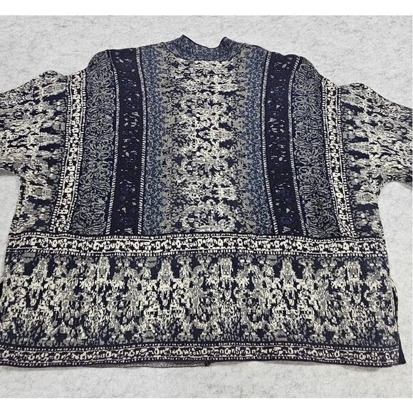 purejill Open Cardigan ,Gorgeous Blue/Gray Knit Sweater Cotton/Wool Sz XS Petite - Picture 6 of 9